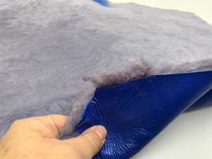 Pelsskind - kortklippet mohair i lavendel